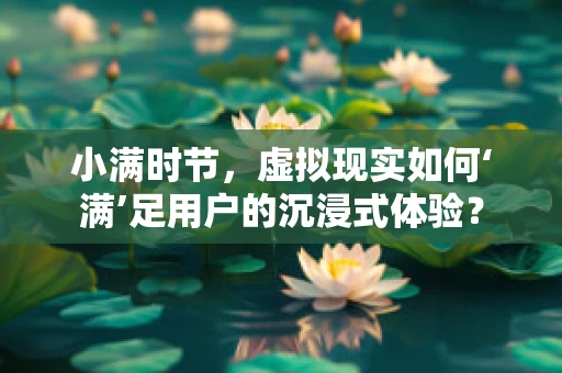 小满时节，虚拟现实如何‘满’足用户的沉浸式体验？