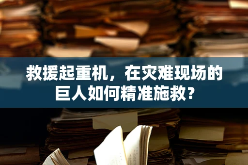 救援起重机，在灾难现场的巨人如何精准施救？